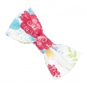 White Floral Burst Cat Bow Tie